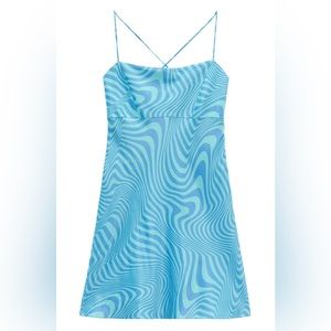 Satin effect print dress in PERFECT condition.